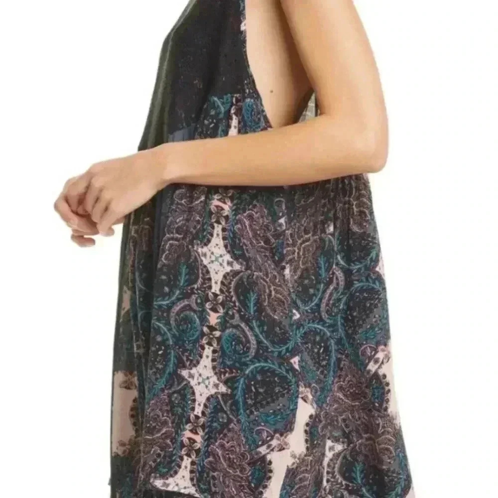 Free People Count Me in Trapeze Festival Dress Top Size Small - Picture 2 of 4